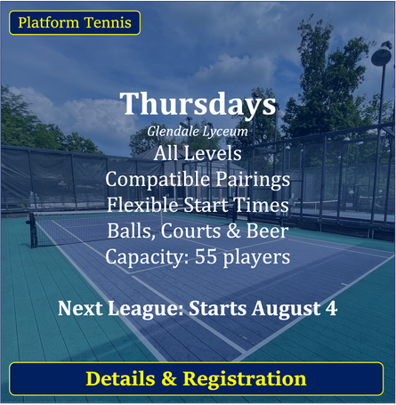 Summer platform tennis league cincinnati