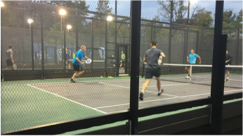 Dave Montgomery, Jeremy Kanter, Scott Estes in Platform Tennis League