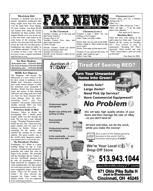 Cincinnati Fax News 2005